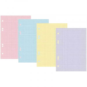 Сменный блок листов для тетрадей А5 200листов 4цвета тонированный