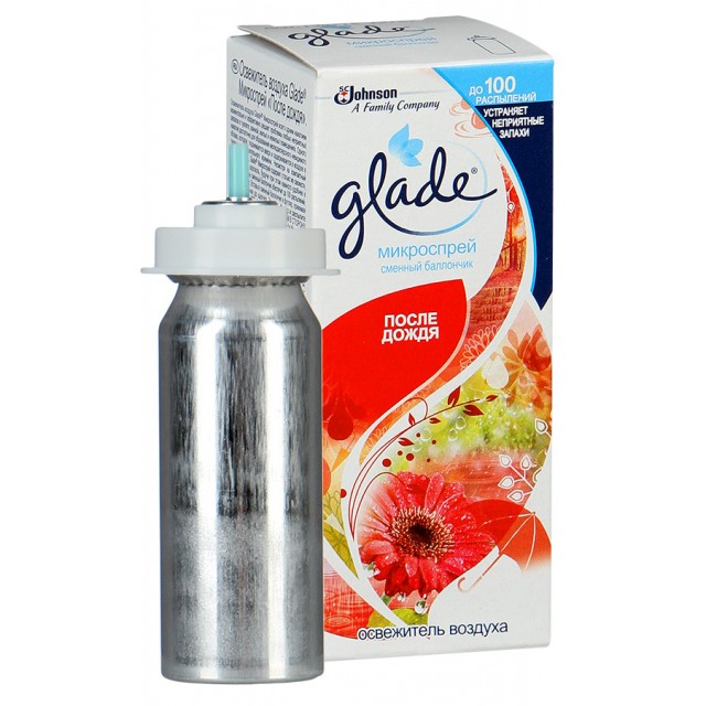 Освежитель Глейд Микроспрей сменный блок После дождя 10 мл.
