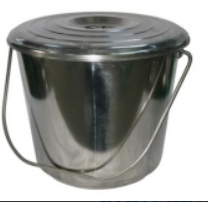 Ведро нержавеющая сталь 10л с крышкой