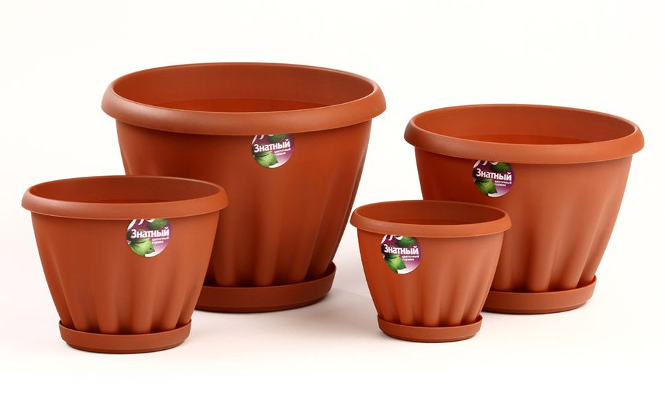 Кашпо для растений 3,2 литра коричневое
