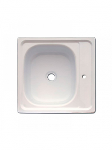 Мойка стальная эмалированная 0,5*0,5 с кронштейном