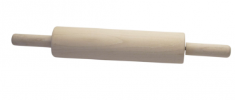 Скалка с вращающимися ручками 300х70 мм, бук