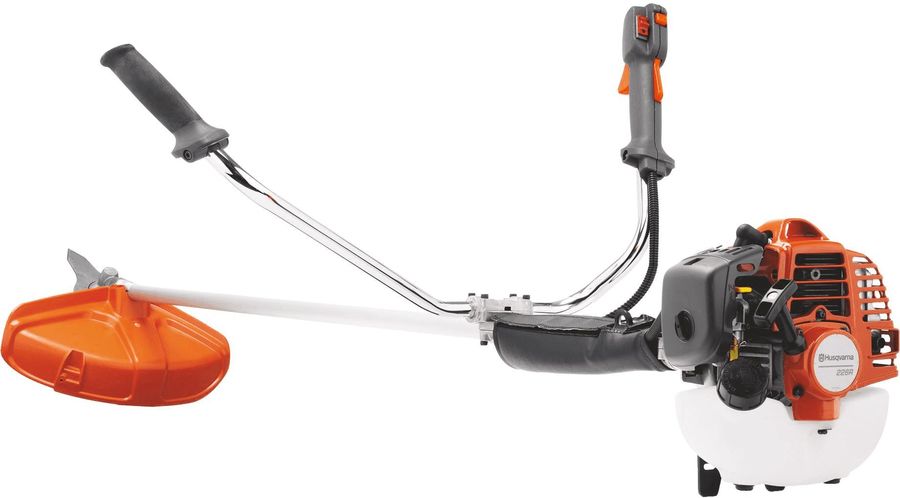 Триммер бензиновый HUSQVARNA, двигатель: бензиновый двухтактный, расположение верхнее; режущая система: леска и нож; вес: 5.2кг