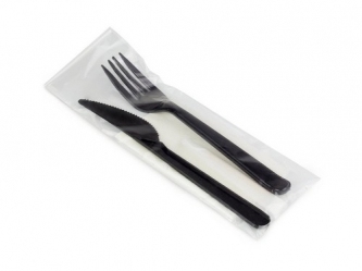 Набор столовых приборов столовая ложка 180 черн, салфетка 24х24