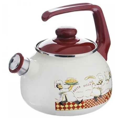 Чайник эмалированный 2,5л со свистком Повар