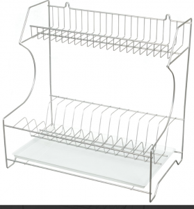 Сушилка для посуды хромированная с поддоном, тнп-2.3, 40х40х24 см