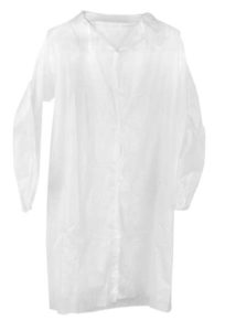 Халат одноразовый из нетканного материала белый 5штук