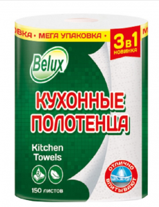 Полотенце бумажное  Белюкс 3 в 1» Мега упаковка(35м) белые