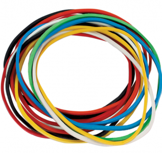 Резинки банковские универсальные диаметром 60 мм, 100 г, цветные, натуральный каучук