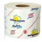 Бумага туалетная Melia Soft NEW Мягкая 54м. 1сл. Белая *1/72