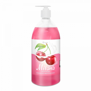 Мыло жидкое-крем 1л Милана Спелая вишня 1/6
