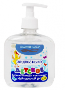 Мыло жидкое 300мл  ЗОЛОТОЙ ИДЕАЛ  детскоес дозатором