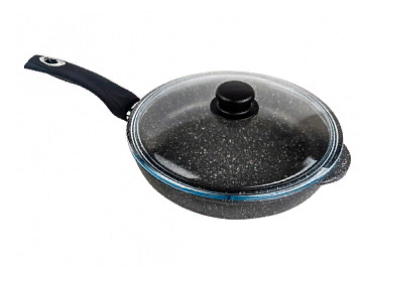 Сковорода а/пр 24см с крышкой  Графит