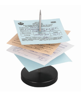 Игла настольная для чеков 13 см металлическая подставка