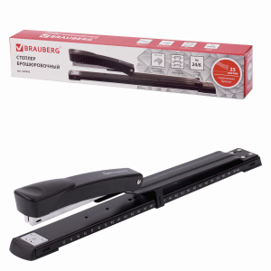 Степлер №24/6, 26/6 BRAUBERG до 25 листов с функцией брошурирования