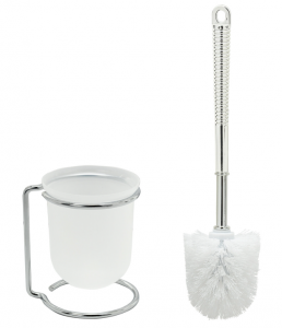 Ерш для унитаза LAIMA на металлической подставке пластиковый хромовый