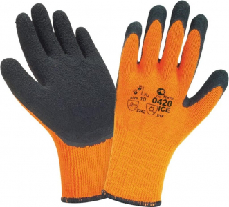 Перчатки акриловые с п/п покрытием утепленные