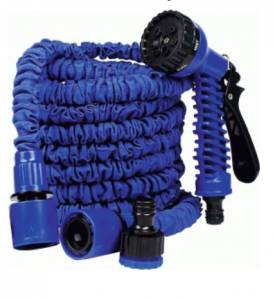 Шланг полив. растягивающийся 15-45м ткан. оплетка с пистолетом-распылит. 8реж