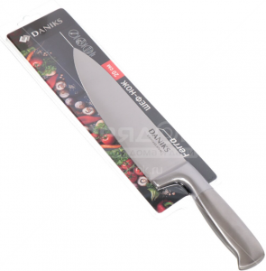 Нож кухонный 20 см Шеф Daniks, нержавеющая сталь рукоятка сталь