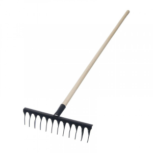 Грабли витые 10-ти зубые с деревянным черенком клепанная тулейка (Ав)