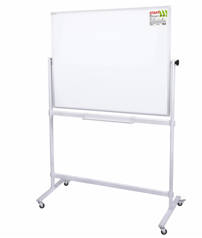 Доска магнитно-маркерная  100*150см двусторонняя поворотная, мобильная