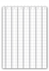 Штора для ванной комнаты 180-180 см 12 колец полиэтилен белый/клетка