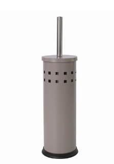 Ерш для туалета с подставкой металл серый матовый