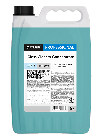 Средство для мытья стекол и зеркал 5л концентрат Glass Cleaner Concentrate