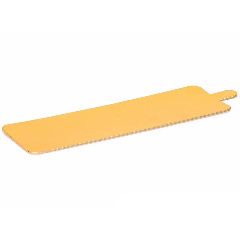 Подложка для торта 130х40 прямоугольная с ручкой золото 100шт