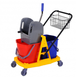 Тележка уборочная с корзиной 2 ведра х 17 л