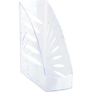 Лоток вертикальный для бумаг СТАММ Тропик прозрачный 260х110х245 мм