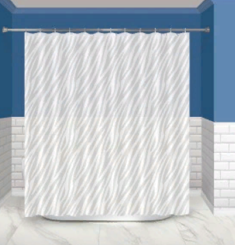 Штора для ванной комнаты 200х180 ПЭВА с кольцами