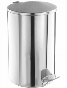 Ведро для мусора с педалью 10 л нержавеющая сталь