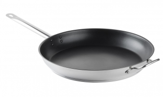 Сковорода а/пр 40см б/кр  [ОБЩЕПИТ] корпус 0,8мм индукц.дно ТРС 3,5мм, покрытие Xylan