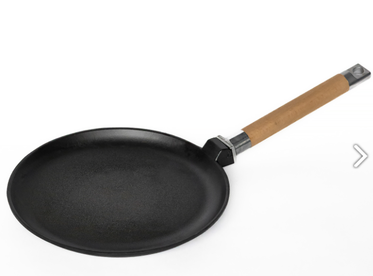 Сковорода блинная чугунная 22см съемная ручка ТМ Гардарика