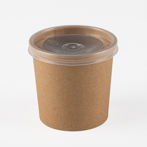 Контейнер (супница) бумажный крафт 350мл 1/60/600