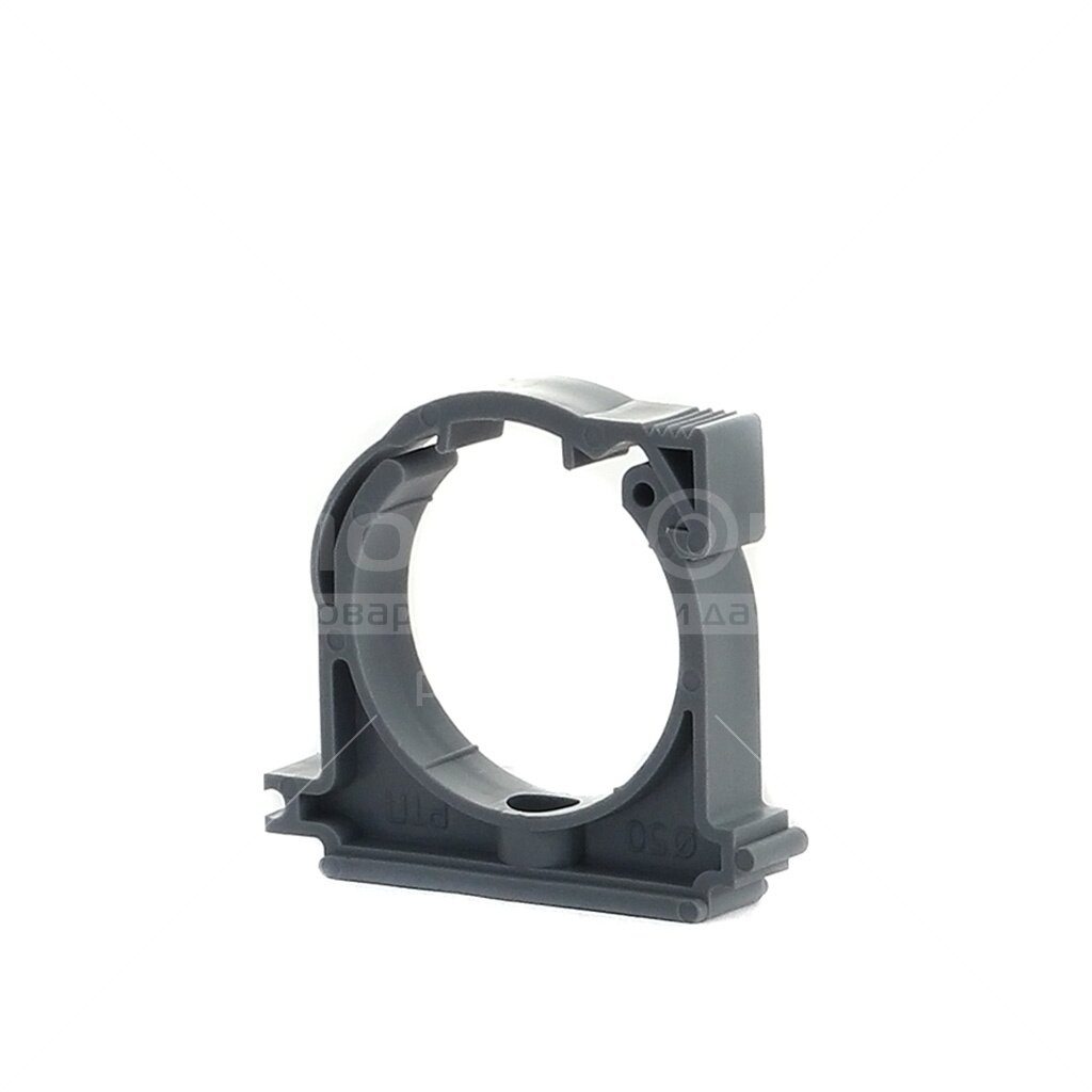 Хомут 50 с защелкой, пластиковый,серый