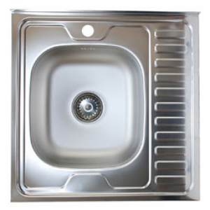 Мойка нерж. накладная 0,6*0,6 левая