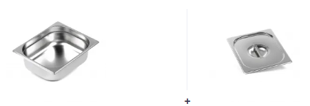 Гастроемкость из нержавеющей стали 327х265х100 мм +крышка