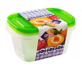 Набор контейнеров пласт прямоуг 2 х 1,1л