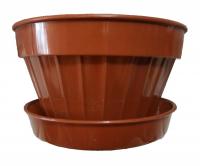 Кашпо для растений d250 коричневое