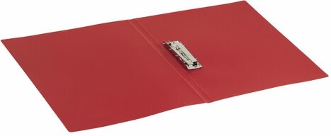 Папка с боковым металлическим прижимом красная 0,5 мм