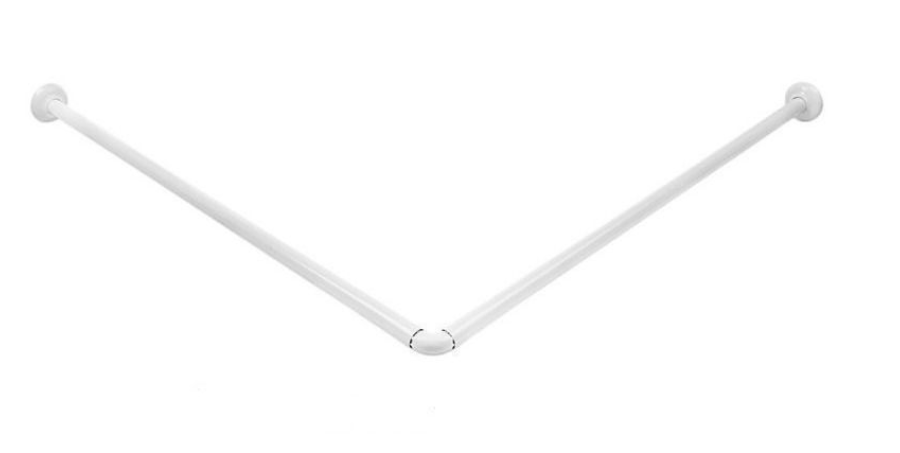 Карниз д/ванной 84х84 см, белый, угловой