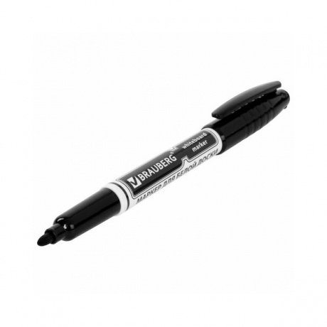 Маркер стираемый для белой доски ЧЕРНЫЙ BRAUBERG 4 мм