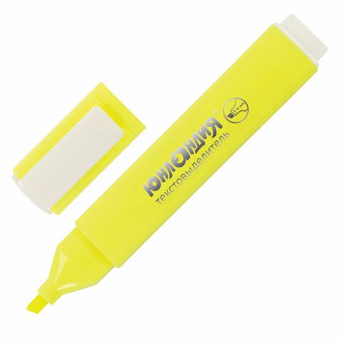 Текстовыделитель ЮНЛАНДИЯ желтый линия 1-4 мм