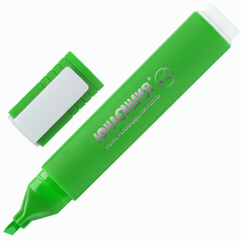 Текстовыделитель ЮНЛАНДИЯ зеленый линия 1-4 мм