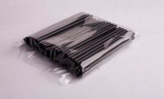 Трубочки для коктейля прямые черные 1/250