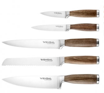 Набор кухонных ножей 5 шт на подставке