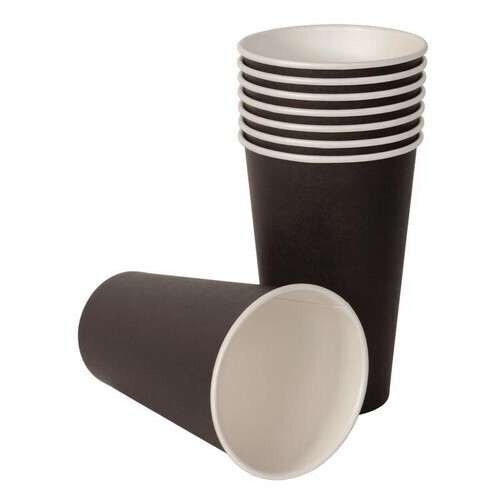 Стакан бумажный однослойный черный 400мл d90 50/1000
