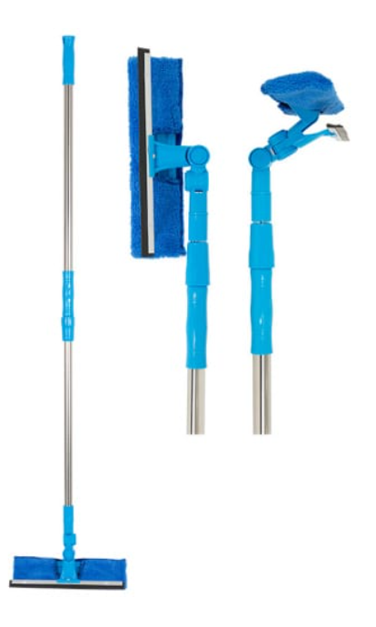 Окномойка складная с телескопической ручкой и насадкой из микрофибры